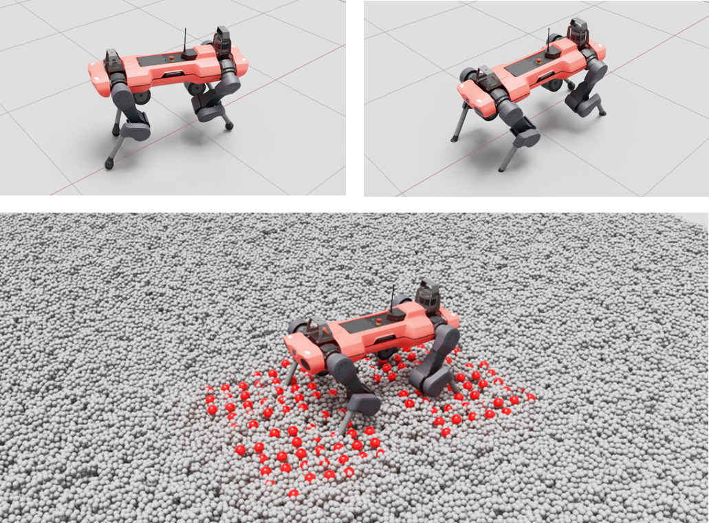 Rigid vs. deformable terrain snapshots